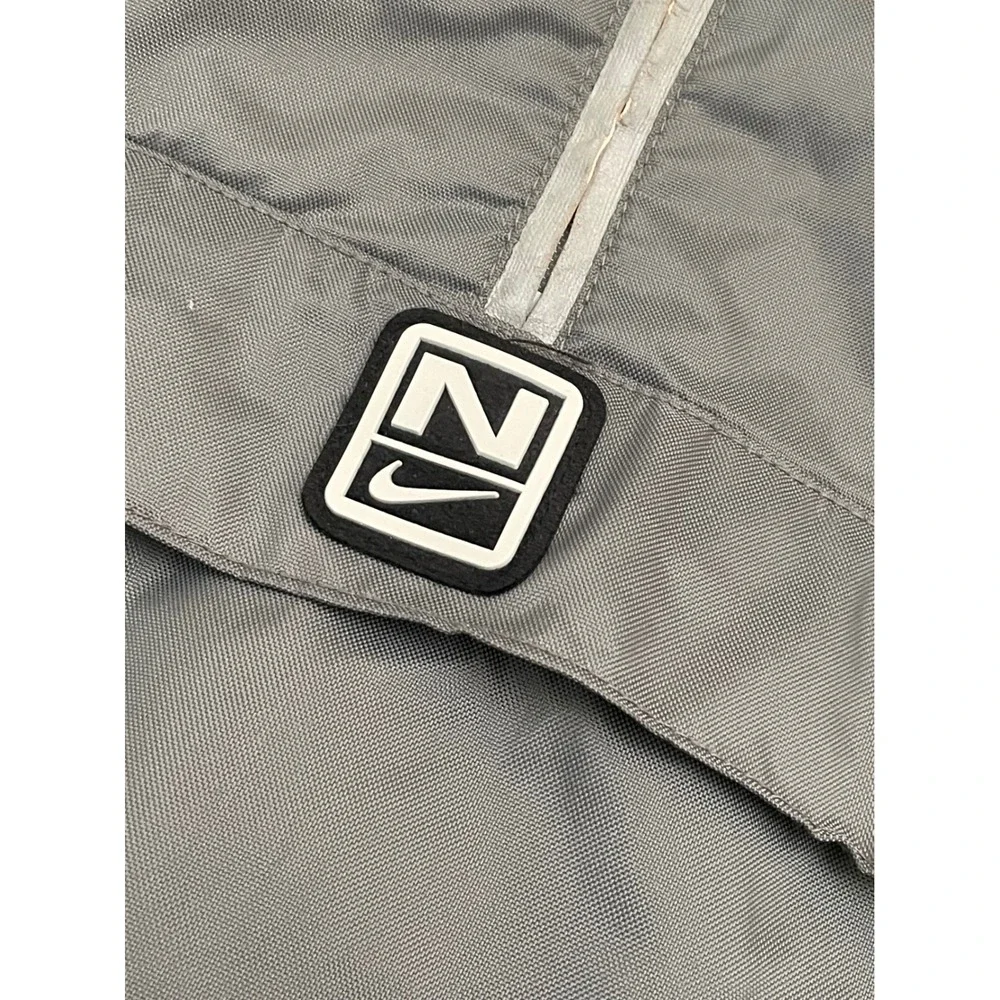 Vintage Y2K Nike Anorak 1/2 Zip Windbreaker Hoodie XXL Gray Center Swoosh